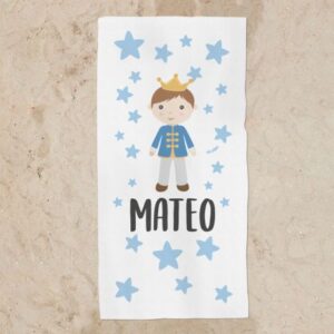 Toalla de baño príncipe personalizada