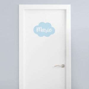 Vinilo decorativo nube azul personalizado
