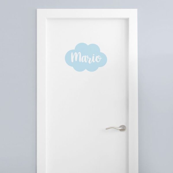 Vinilo decorativo nube azul personalizado