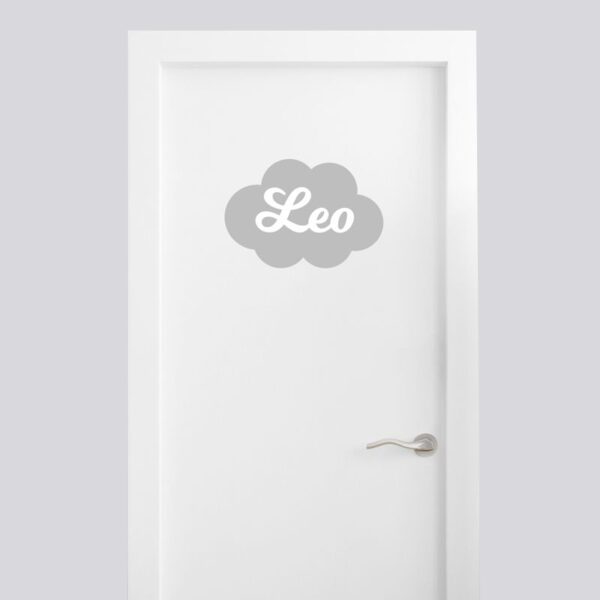 Vinilo decorativo nube gris personalizado