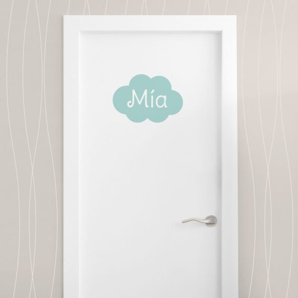 Vinilo decorativo nube menta personalizado