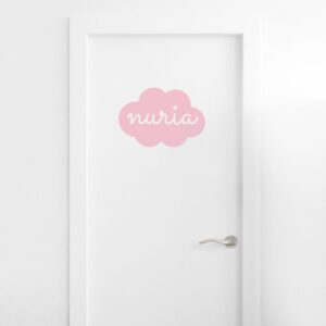 Vinilo decorativo nube rosa personalizado