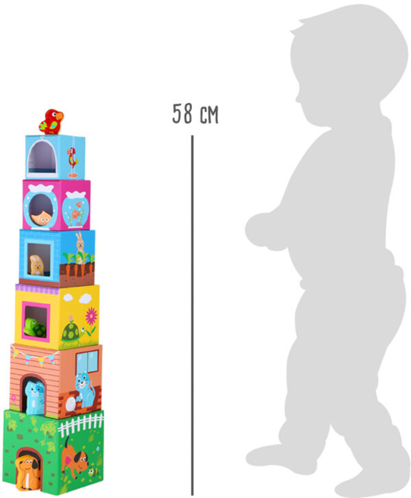 Cubos apilables con animales Small Foot - Imagen 7