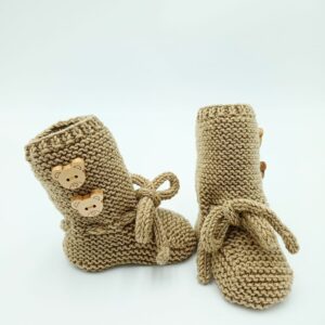 Patucos bota osito camel