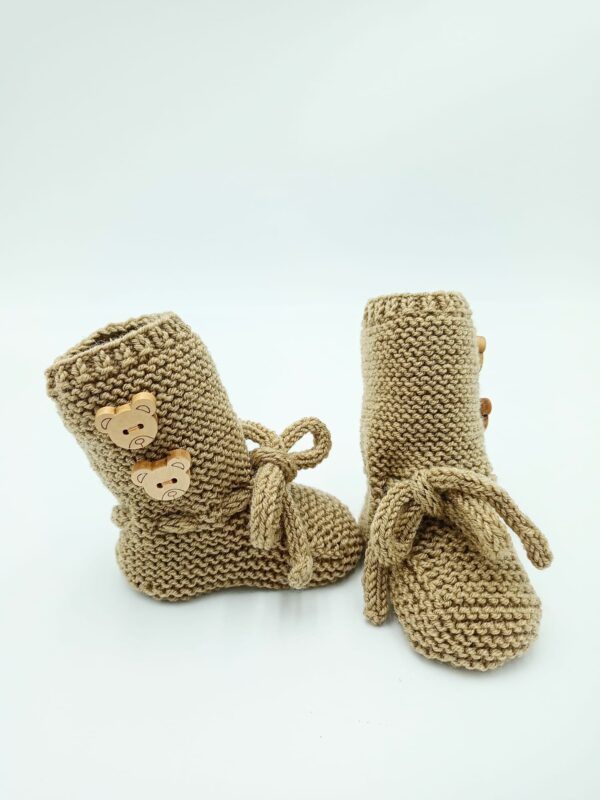 Patucos bota osito camel
