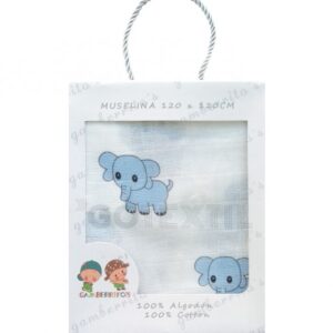 Muselina elefante azul
