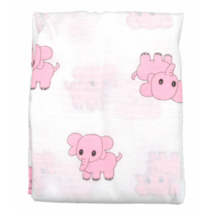 Muselina elefante rosa