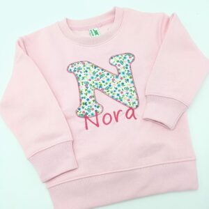 Sudadera personalizada inicial Lobe Pink rosa