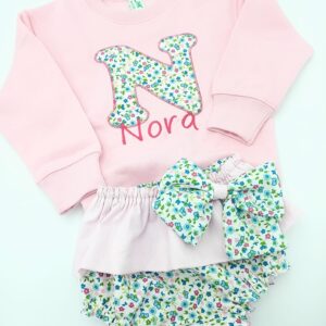 Conjunto cubrepañal y sudadera Lobe Pink