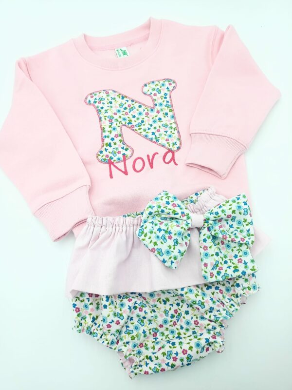 Conjunto cubrepañal y sudadera Lobe Pink