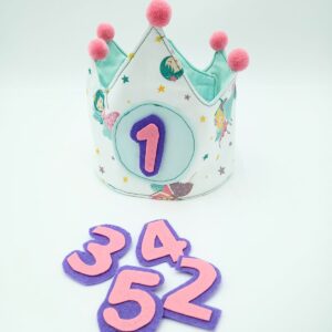 Corona de cumpleaños Hadas y Unicornios