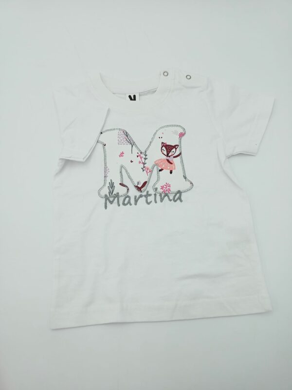 Camiseta personalizada bebé Cervatilla blanca