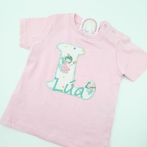 Camiseta personalizada Hadas y Unicornios rosa