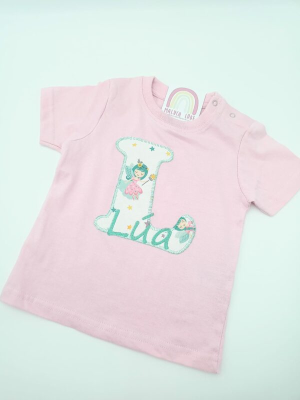 Camiseta personalizada Hadas y Unicornios rosa