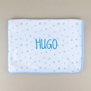 Arrullo estrellas azul personalizado