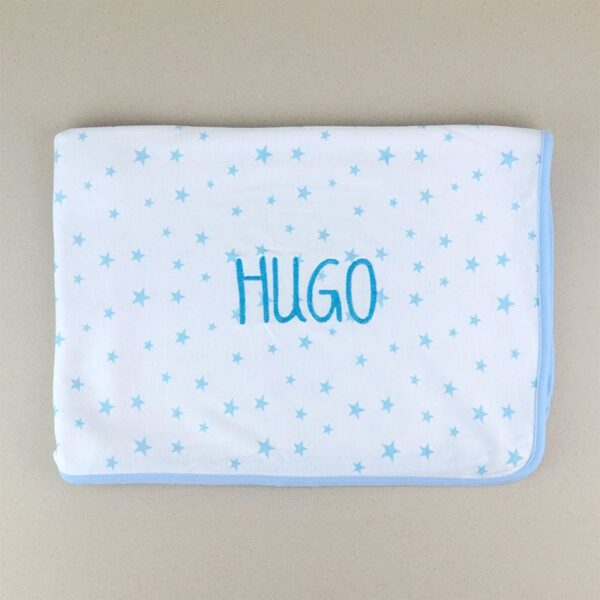 Arrullo estrellas azul personalizado