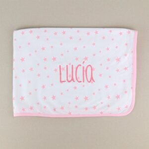 Arrullo estrellas rosa personalizado