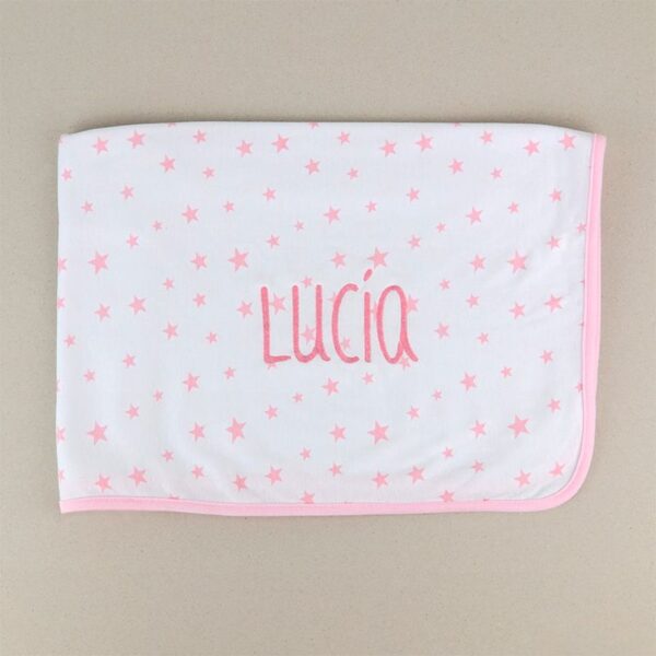 Arrullo estrellas rosa personalizado
