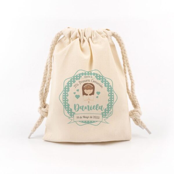 Bolsita Comunión Menta niña personalizada