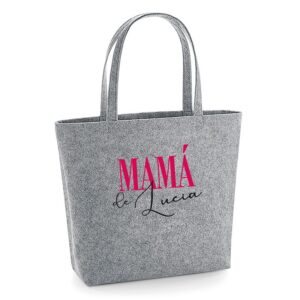 Bolso Shopper fieltro gris personalizado
