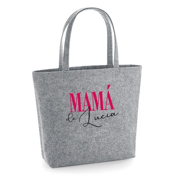 Bolso Shopper fieltro gris personalizado