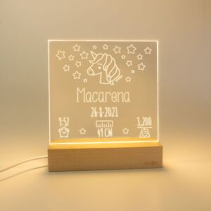 Lamparita cuadrada datos nacimiento unicornio