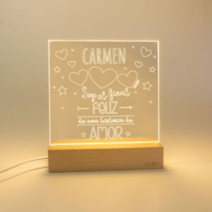 Lamparita cuadrada soy el final feliz de una historia de amor personalizada