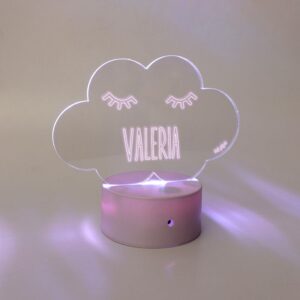 Lamparita nube pestañas personalizada