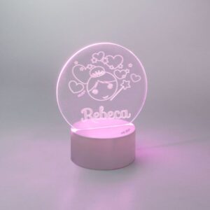 Lamparita redonda hada personalizada