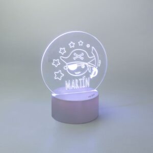 Lamparita redonda pirata personalizada