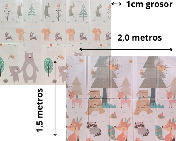 Alfombra de juegos reversible Foxy