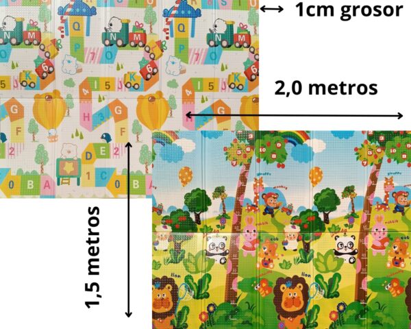 Alfombra de juegos reversible León