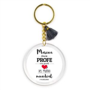 Llavero personalizado la profe más genial