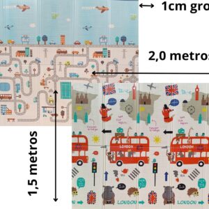 Alfombra de juegos reversible London