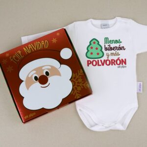 babidu body navideno menos biberon y mas polvoron con cajita de regalo