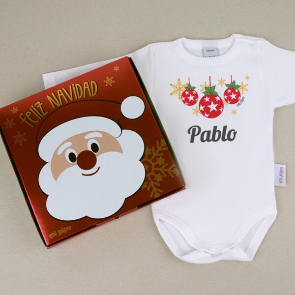 babidu body navideno personalizado navidad bolas con cajita de regalo