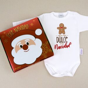 babidu body navideno soy lo mas dulce de la navidad con cajita de regalo