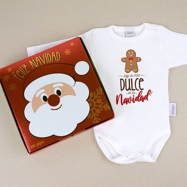 babidu body navideno soy lo mas dulce de la navidad con cajita de regalo