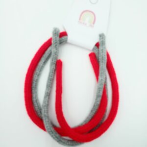 gris medio y rojo