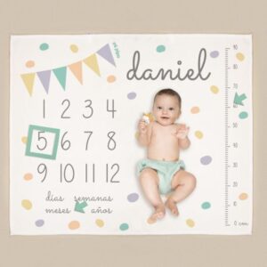 manta cumplemes banderin personalizada