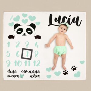 manta cumplemes panda personalizada