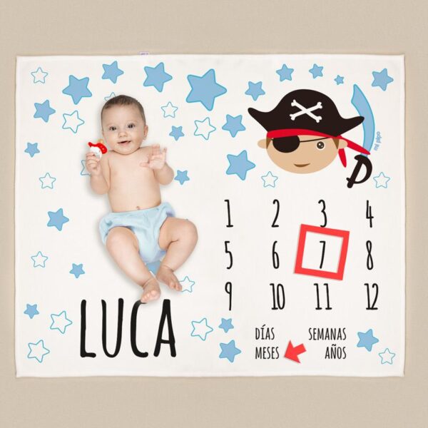 manta cumplemes pirata personalizada