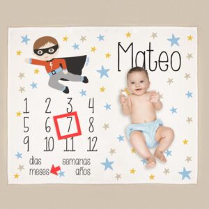 manta cumplemes superheroe personalizada
